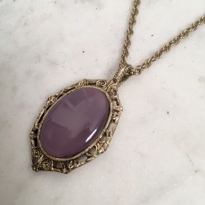 💜 LAST CHANCE Gold Necklace with purple stone 💜